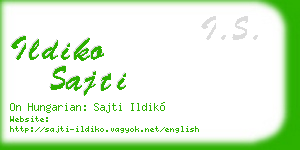 ildiko sajti business card
